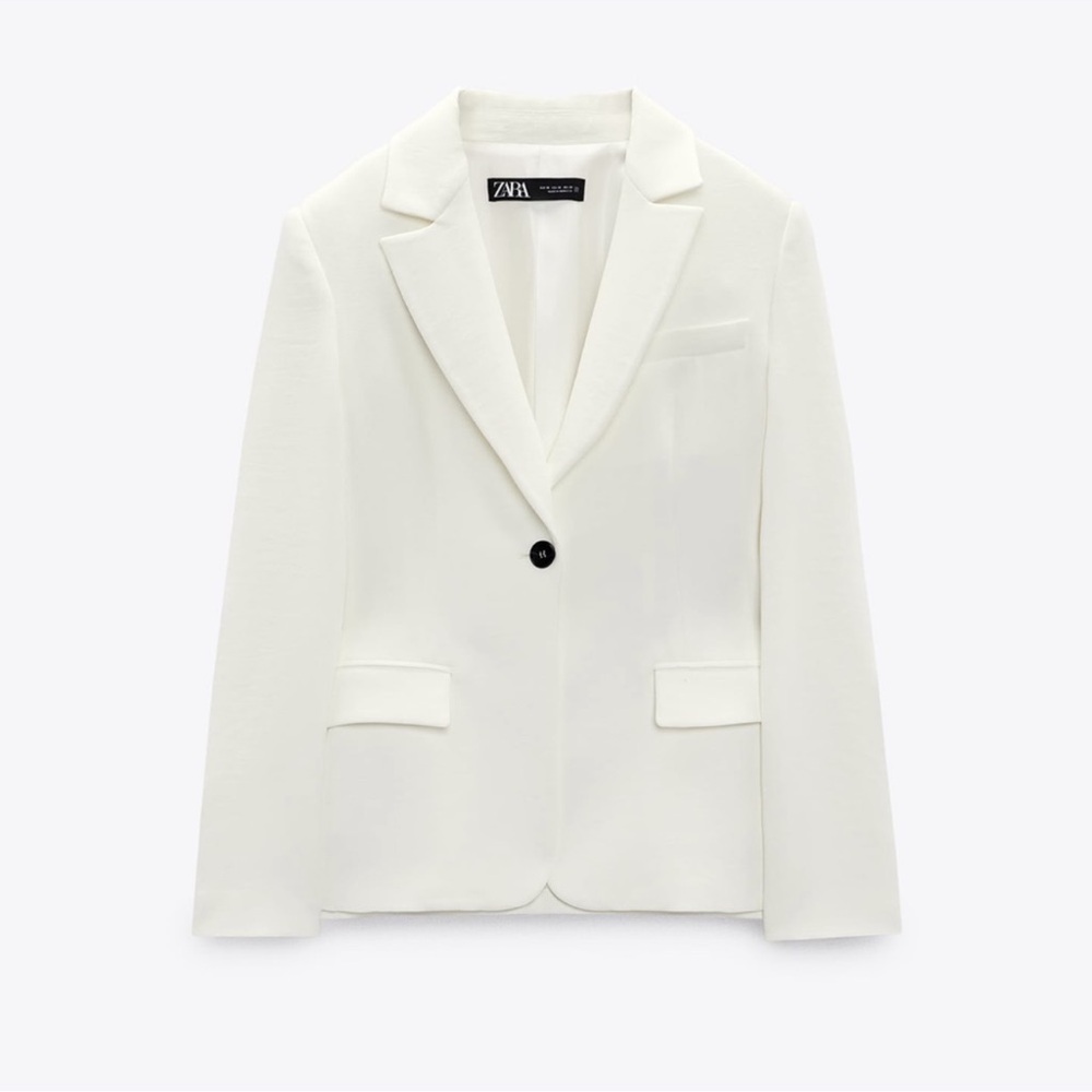 ZARA WHITE TAILORED BLAZER